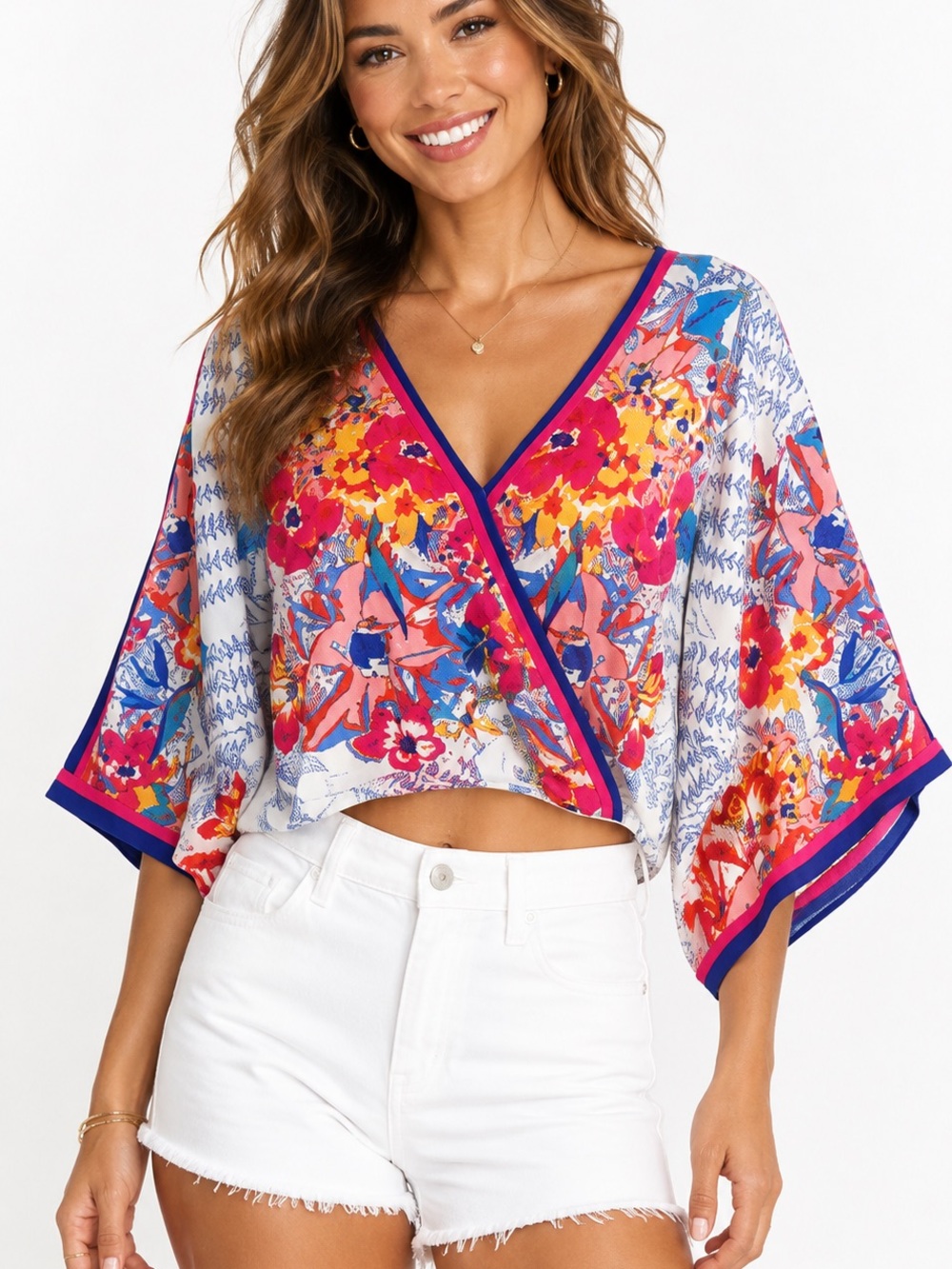 Flying Tomato Wrap Style Blouse, Size S, NWT